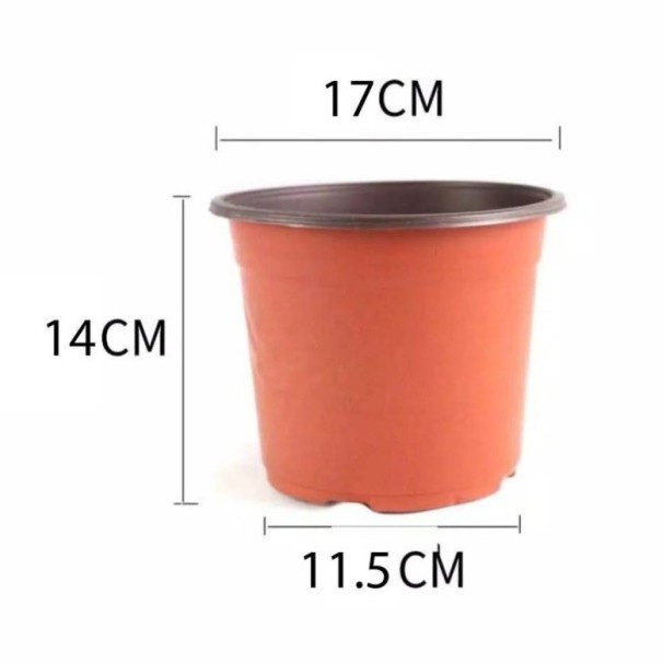 Pot nursery elastis pot bibit Tanaman Coklat Hitam no 180 - 1 Lusin