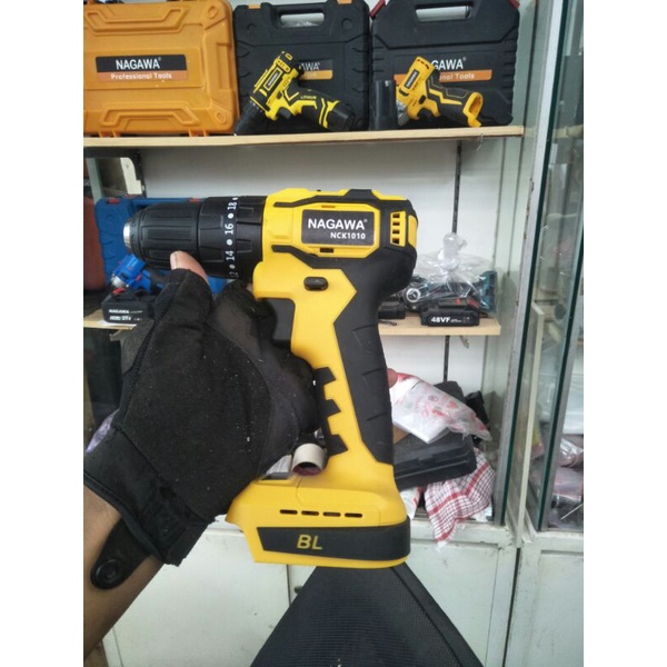 nagawa impact drill 10mm cordless brushless ncb1021 (BARU) unit only tanpa baterai tanpa charger, bo