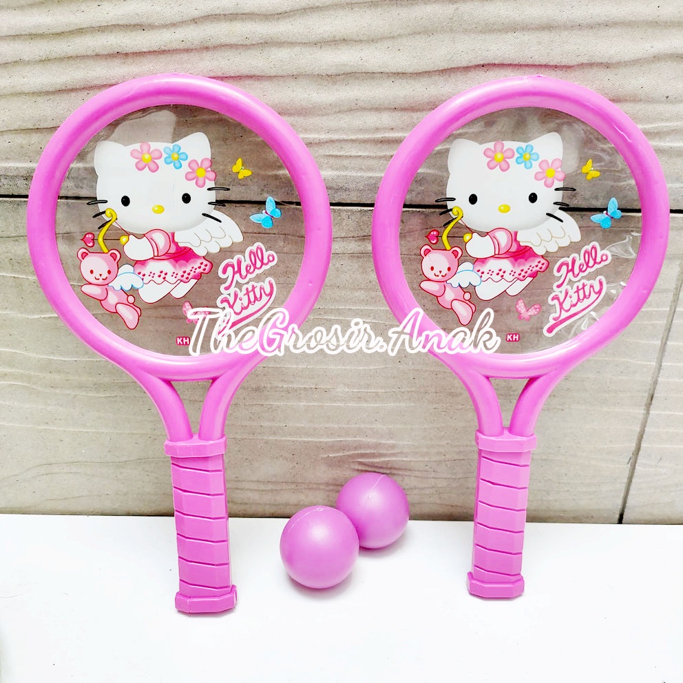 Pingpong Karakter Princess Minnie Daisy Spiderman Mainan Bet Tenis Meja Anak