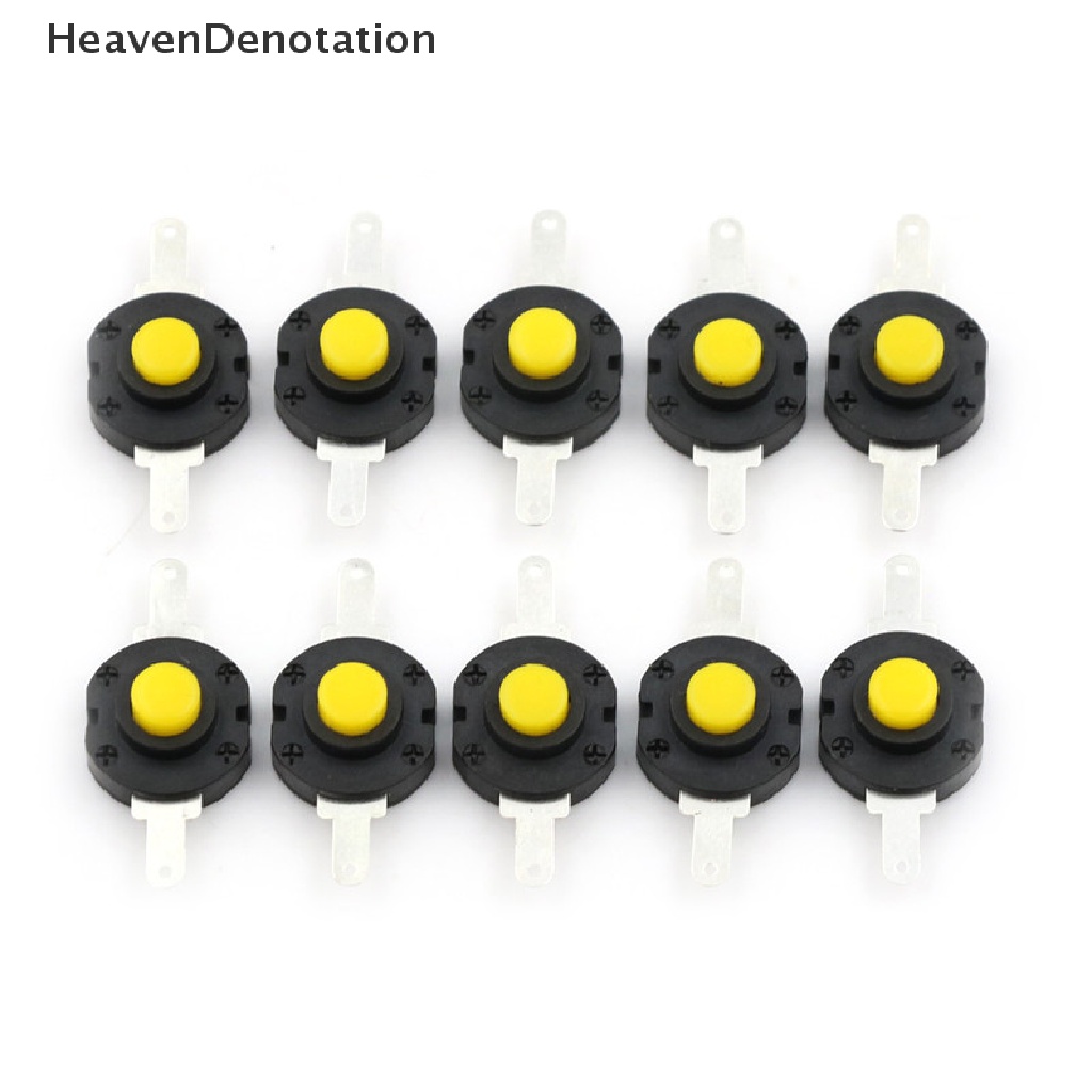 (Heavendenotation) 10pcs Saklar Tombol Tekan Micro Dc 12v 0.5a Untuk Senter