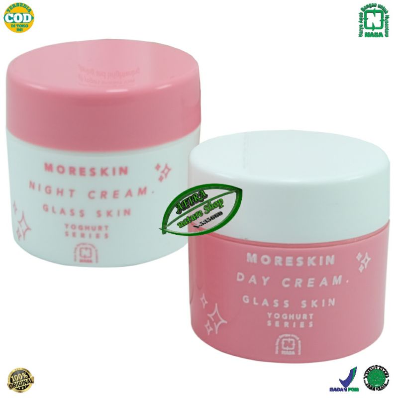 Moreskin Glass Skin Day And Night Cream Isi 10 Gram Krim Siang Dan Malam Ekonomis BerBPOM Original A