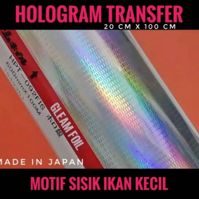 Foil Hologram Transfer Motif Sisik Kecil Hot Stamping Metal Jig Lure