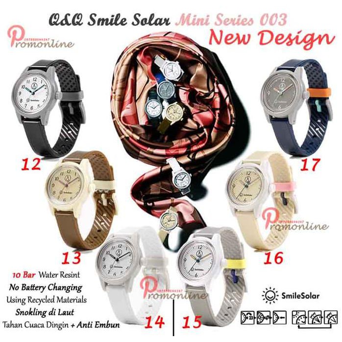 Jam Tangan Q&Q Smile Solar Mini New (Vintage Series)