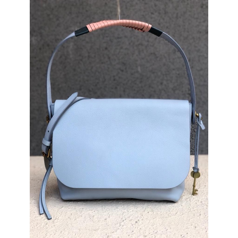 Tas FossilOriginal Maya Large Flap Crossbody Horizon Blue New Original