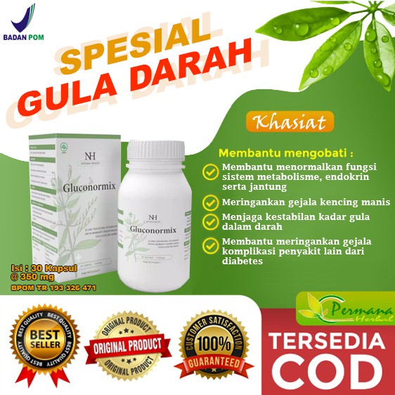 Promo Gluconormix NH glucornomix Asli Obat Diabetes / Kencing Manis Bpom Asli Original
