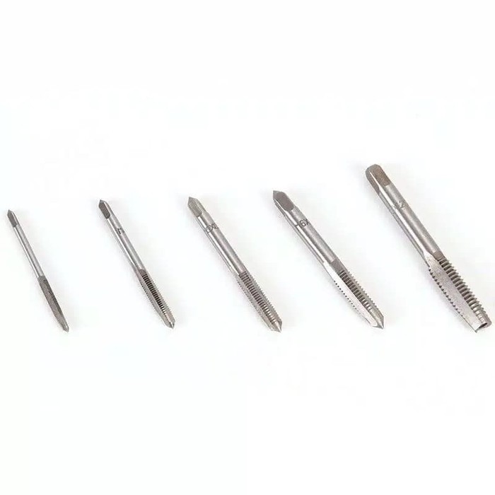 Mata Bor Pembuat Ulir Baut M3-M8 Set 5pc Hand Tap Drill Bits *SE04