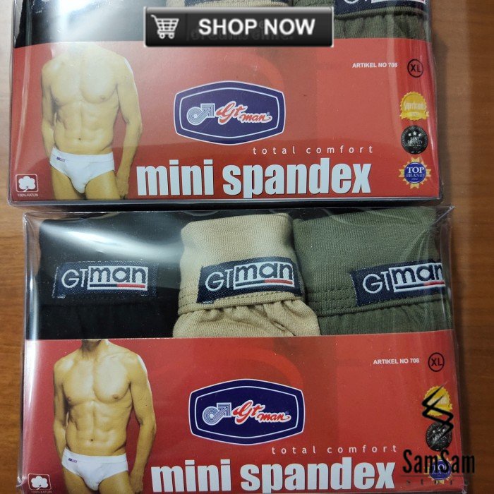 Celana dalam gt man 708 / cd gt man mini spandex / Cd Gt man 708 - Tanpa putih, S