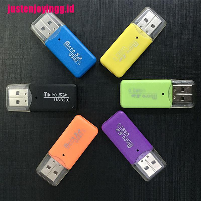 (justenjoyingg.id) Memory Card Reader USB SD / MMC 480Mbps Untuk Komputer