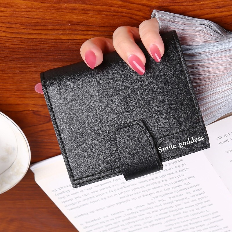 ♥TASBLUE♥D26-1 COD DOMPET WANITA IMPORT MURAH REAL PIC/DOMPET PENDEK/MINI WANITA CANTIK-HITAM