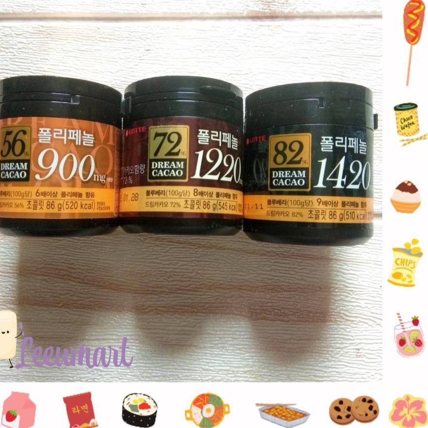 BIG SALE (sgm-597) Lotte Dream Cacao 56% / Dream Cacao 72% / Dream Cacao 82%