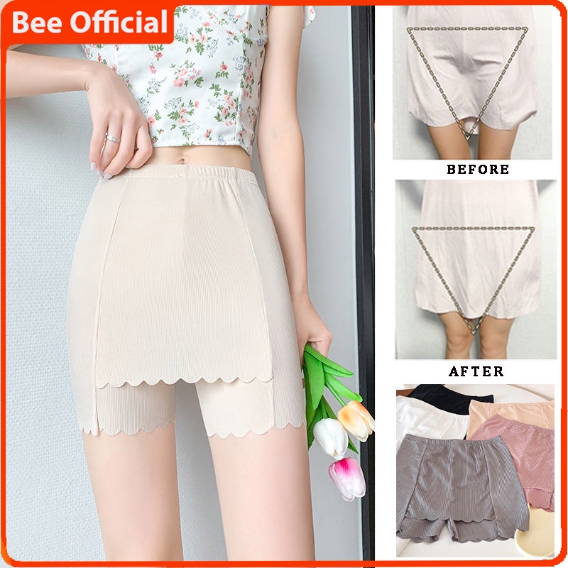 BEE - Short Seamless Wanita Anti Nyeplak Double Layer Safety Pants Celana Dalam Wanita 8703