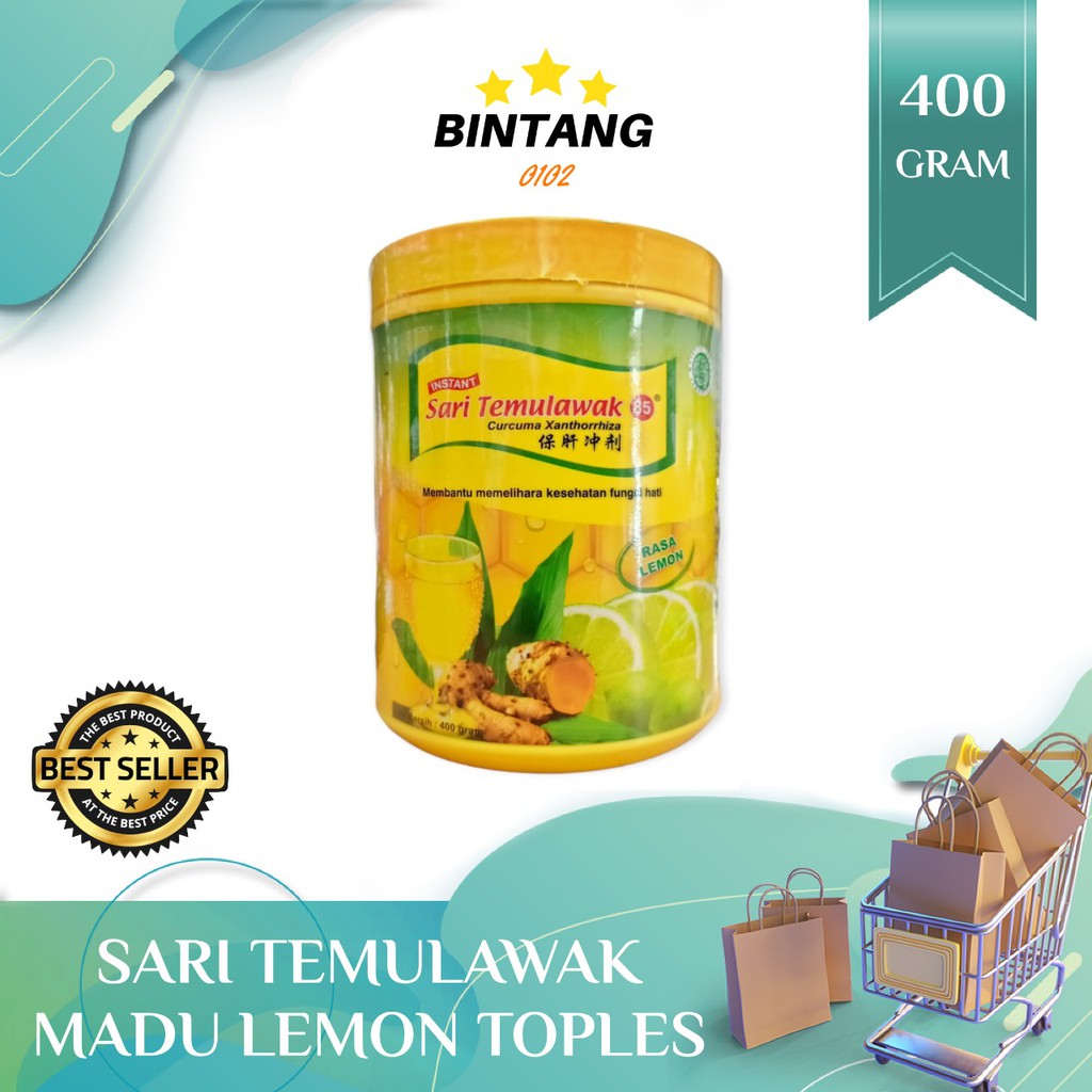 

Toples sari temulawak 85 Instan Plus madu lemon Toples 400 gr