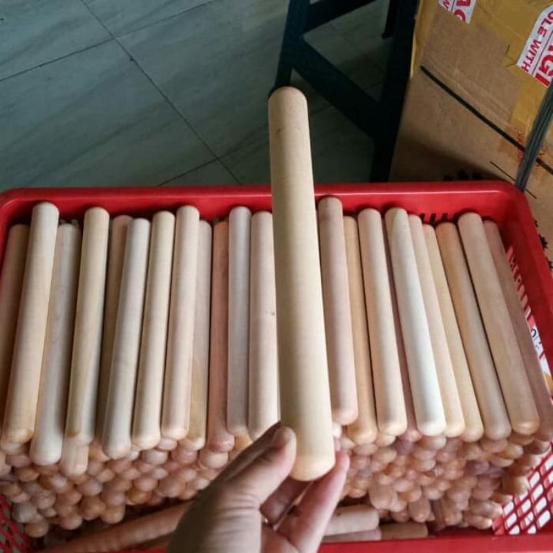 Rolling Pin / Penggilas Adonan / Penggiling Adonan / Rolling Pin Kayu mahoni 28 cm