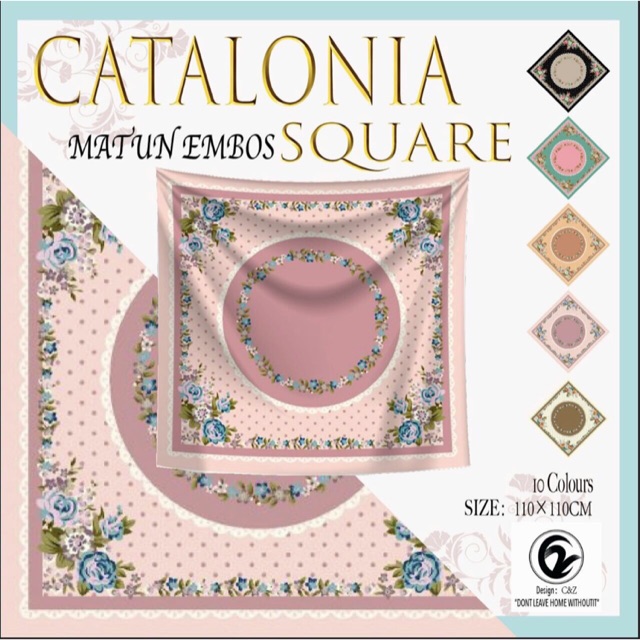 Jilbab segiempat 1 kodi 10 warna