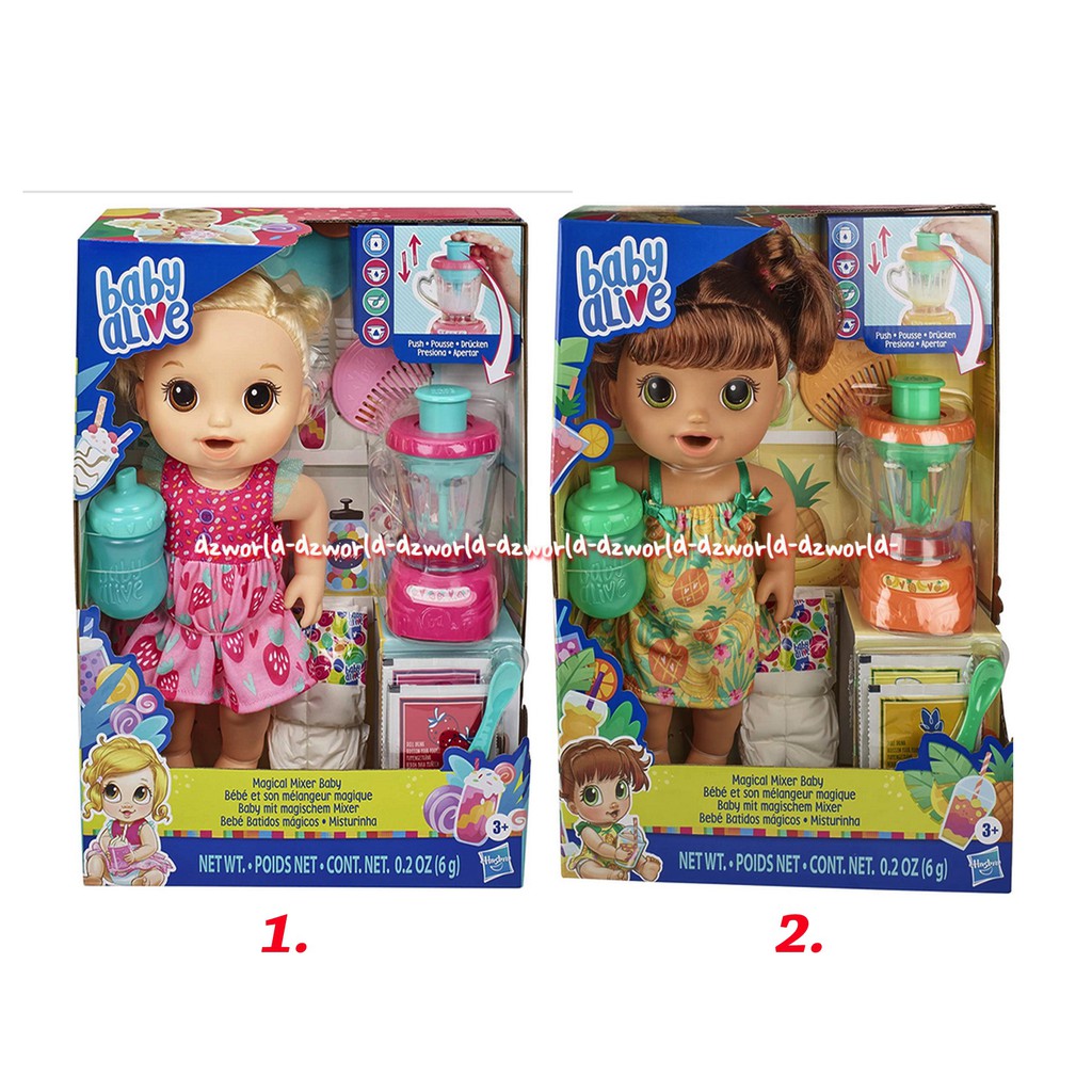 Baby Alive Magical Mixer Strawberry Blender Mainan Boneka Bisa Makan