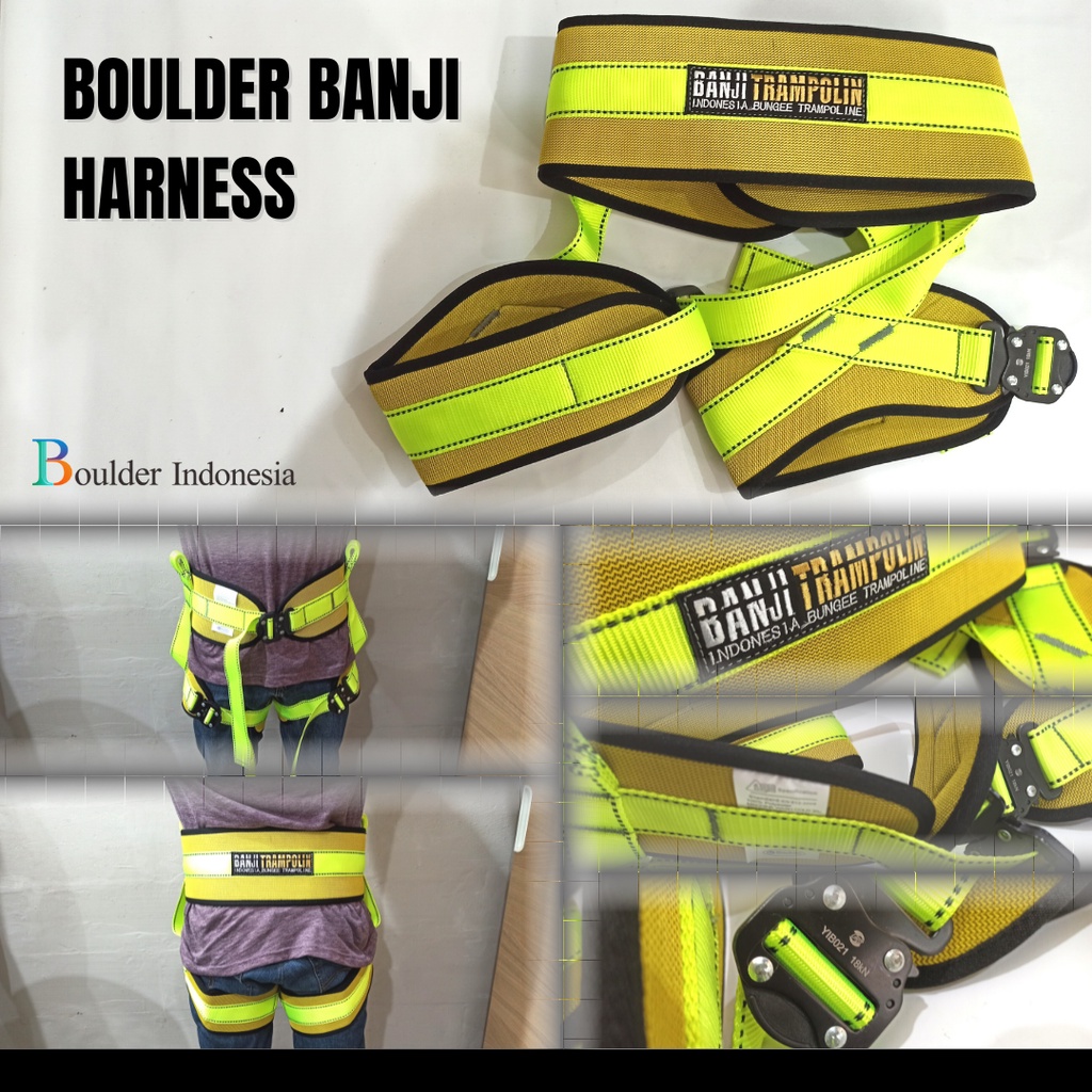 BOULDER BUNGEE BANJI HARNESS UNTUK BUNGEE TRAMPOLIN HIJAU