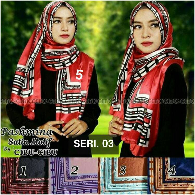 Pashmina Satin Motif Seri 3