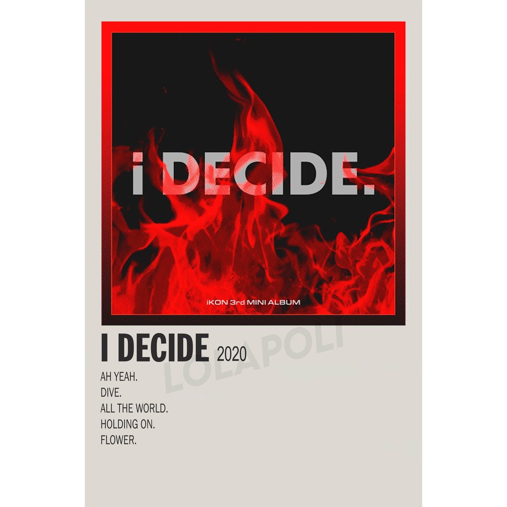 Poster Cover Abum K-Pop I Decide - iKON