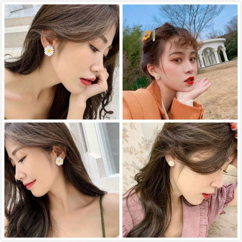 COD Anting wanita bunga daisy model korea unik lucu