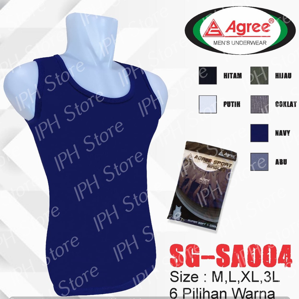 Kaos Dalam / Singlet Pria Dewasa Agree SG-SA004 (Sleeveless)