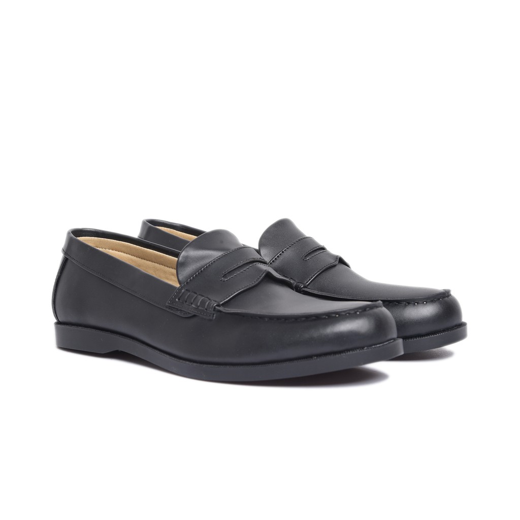 Jack Footwear  - Sepatu Loafers Kerja Formal Pria Pantofel Black