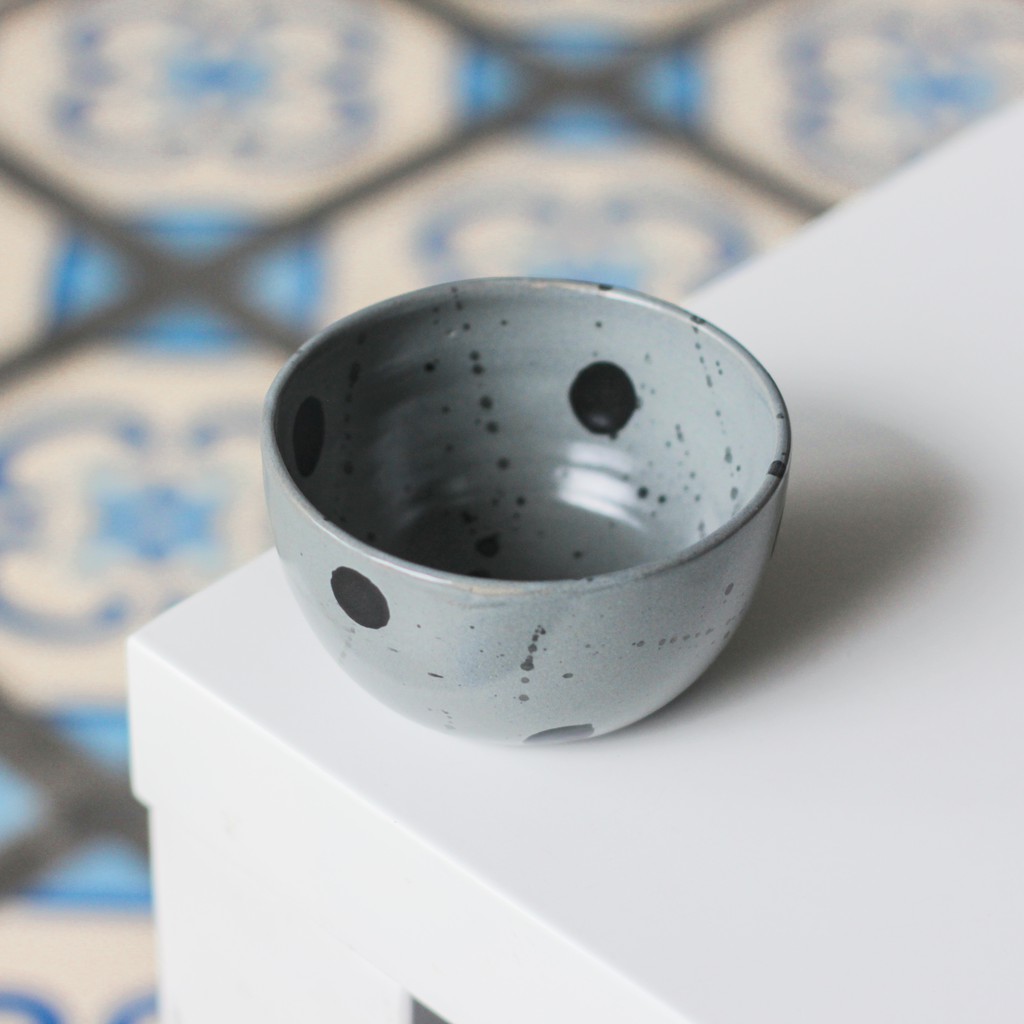 Kaloka Pottery Dandelion Grey Mini Bowl Shopee Indonesia