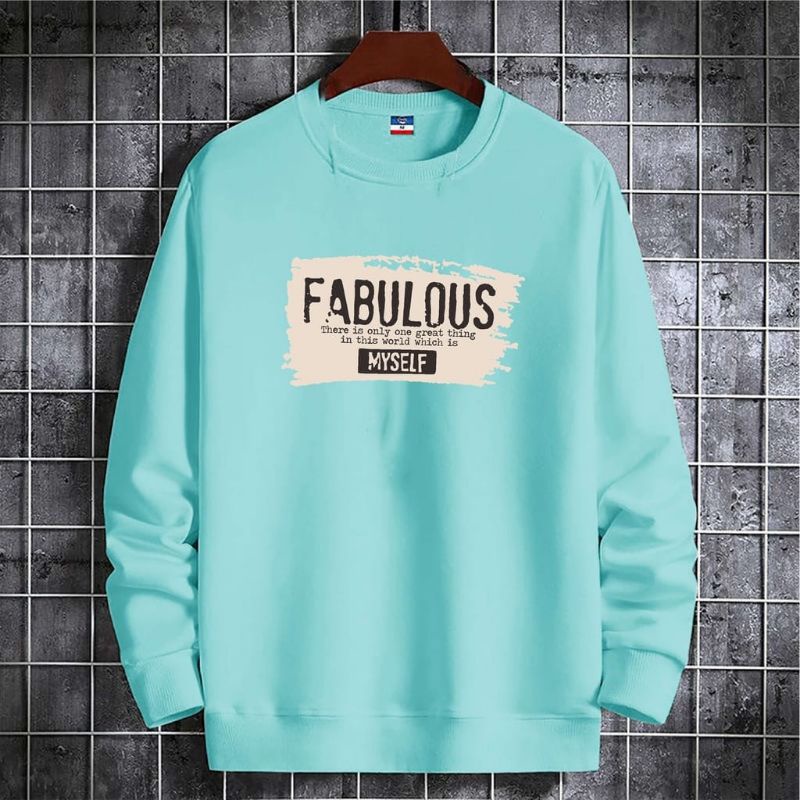 Sweater basic pria wanita kekinian FABULOUS crewneck terbaru bahan fleece tebal