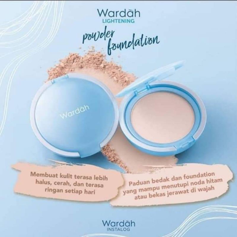 WARDAH LIGHTENING POWDER FOUNDATION EXTRA COVER / Light Feel Bedak Padat