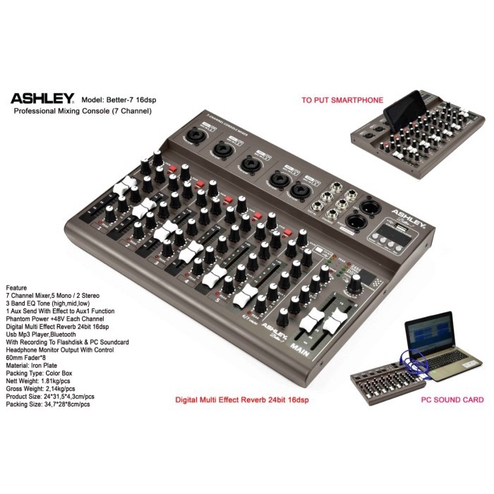 ASHLEY BETTER 7 Mixer Audio BETTER7