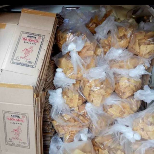 Keripik bawang cap bunga