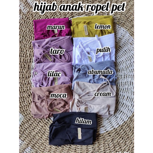 hijab anak ropel pet Ori husna / Husna kids / hijab anak tali tambang Husna / hijab anak ORI Husna