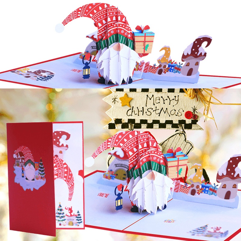 Kartu Ucapan Pop Up 3D Handmade Untuk Liburan Natal