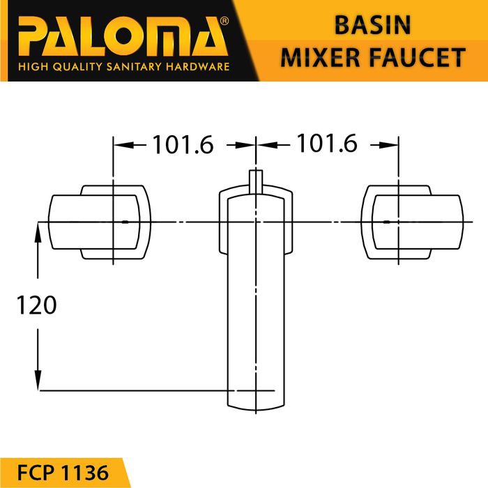 PALOMA FCP 1136 Keran Mixer Wastafel Cuci Tangan Panas Dingin Kran Air