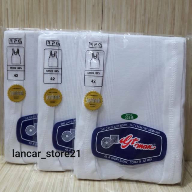 1PCS SINGLET GT MAN 302B/KAOS DALAM PRIA GTMAN 302B/SINGLET PRIA