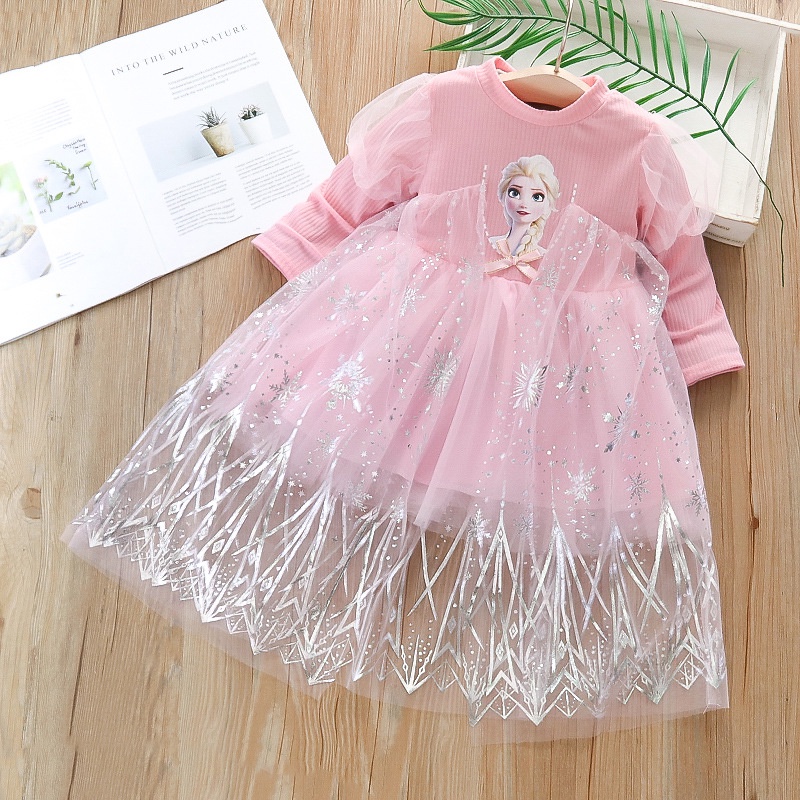 Dress Frozen Anak Gaun Pesta Ulang Tahun Baju Anak Princess Import