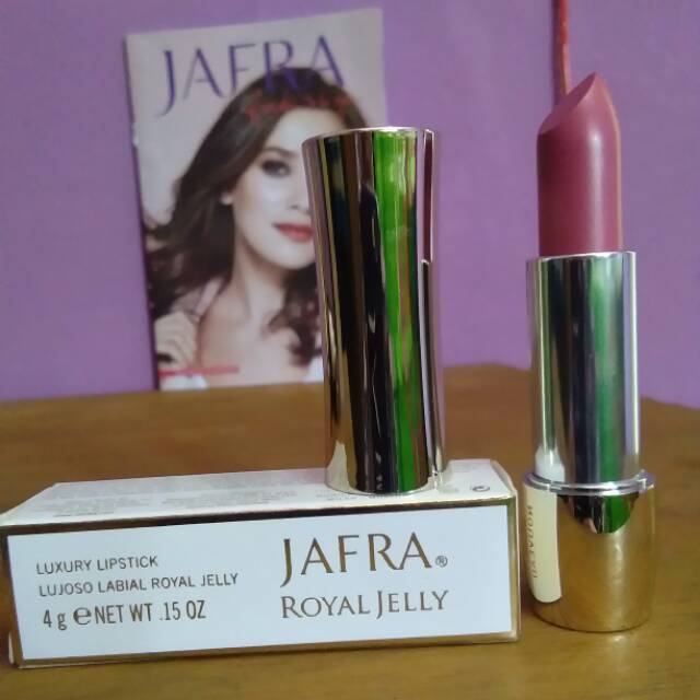 Jafra original royal jelly luxury lipstik rose noveau pinky