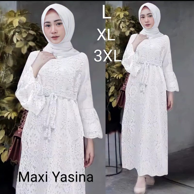 GAMIS DRESS BRUKAT YASINA GAMIS BRUKAT YASINA FASHION MUSLIM
