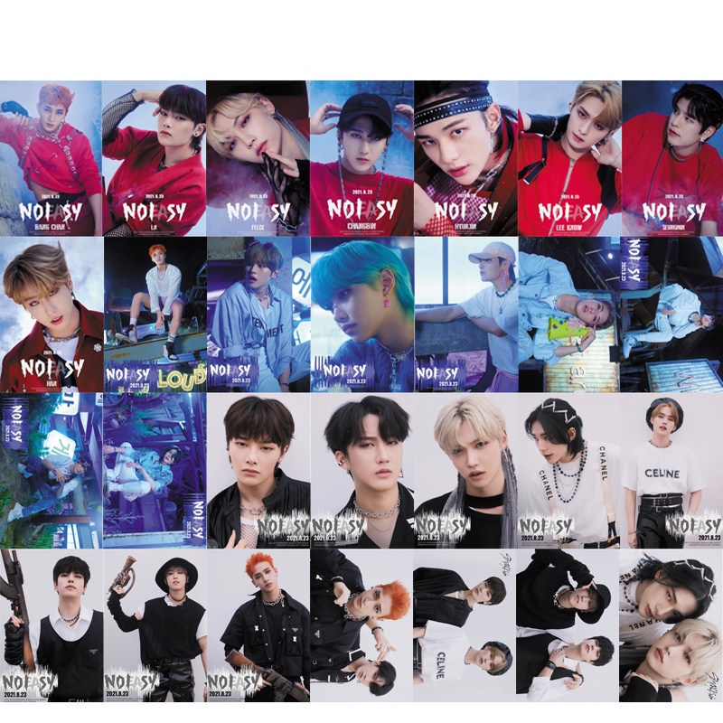 55pcs/box Stray Kids photocards 2021 NOEASY Album LOMO card Postcard ((In STOCK) Kpop fan)