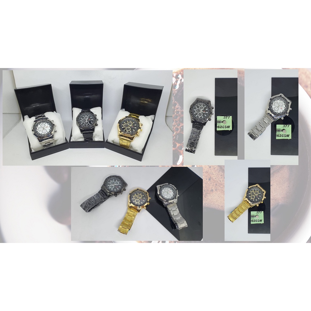 TERLARIS JAM TANGAN CHRONO RANTAI STAINLESS STEEL ALA STYLE KOREA FASHION PRIA WANITA JAM TANGAN KEK