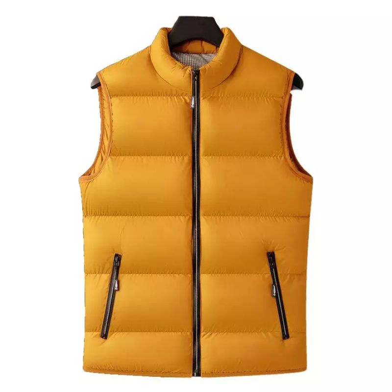 jaket rompi parasut pria motor body protector kerah yellow