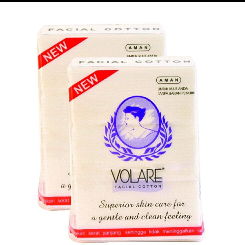 (PAKET HEMAT ISI 5 PACK) Kapas Toner isi 250 Lembar Kapas Tipis Toner Volare Facial Cotton 250'S