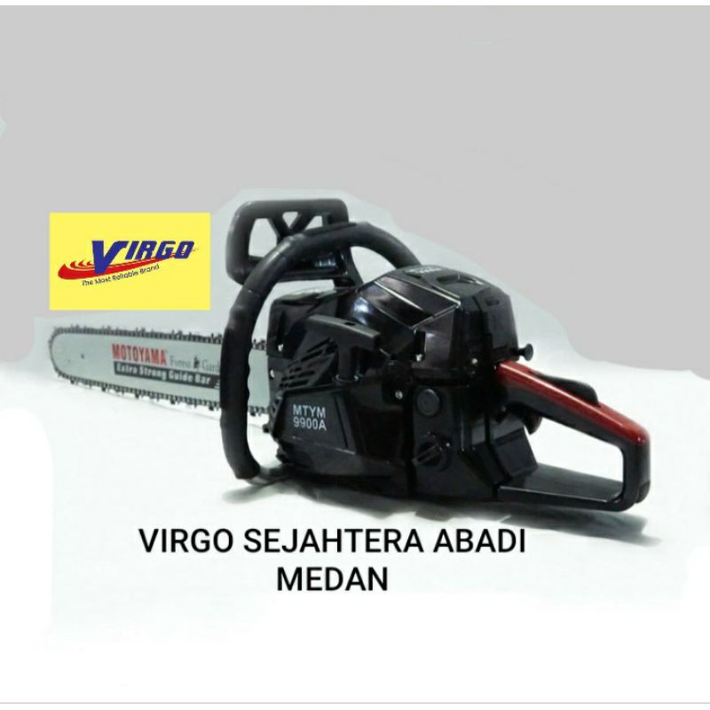 HARGA HEMAT MOTOYAMA 9900A BLACK SENSO SINSO CHAINSAW CHAIN SAW POTONG KAYU BAR 22" INCH MOTOYAMA