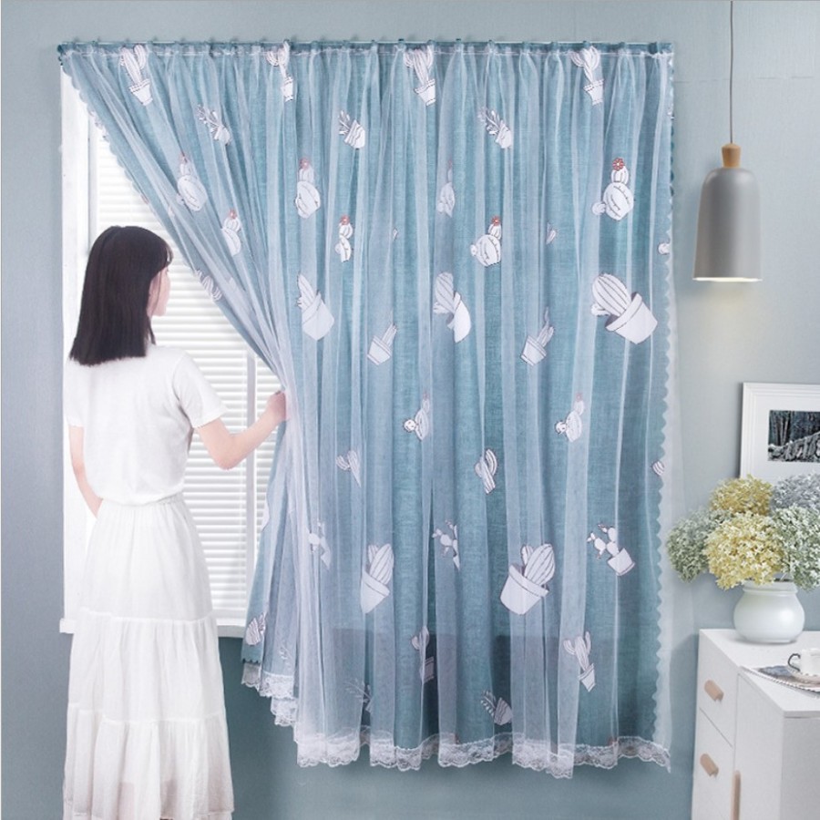 Magic Velcro Curtain / Tirai Hordeng Gorden Pintu Jendela Tanpa Bor