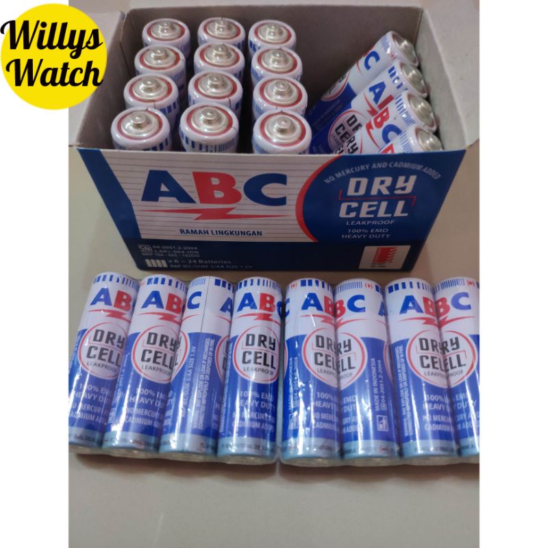 BATERAI ABC KECIL PER PCS DRY CELL BATRE ABC AA (ECER)