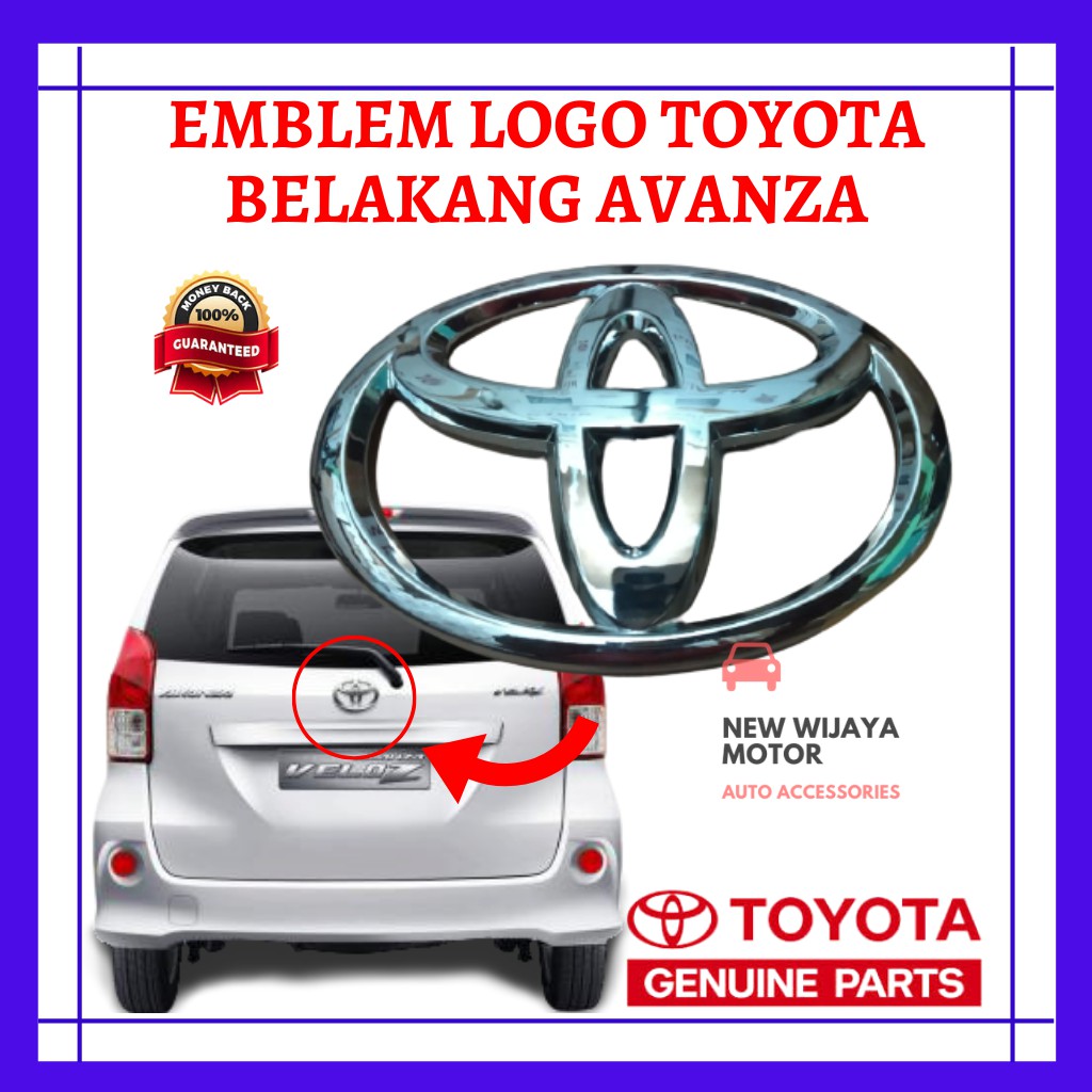 EMBLEM LOGO TOYOTA BELAKANG AVANZA