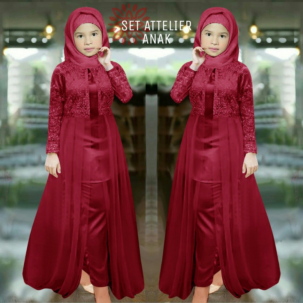COD SET ATTELIER ANAK / SETELAN TILE ANAK / SETELAN BRUKAT ANAK KEKINIAN / WANSET BRUKAT ANAK / WANS