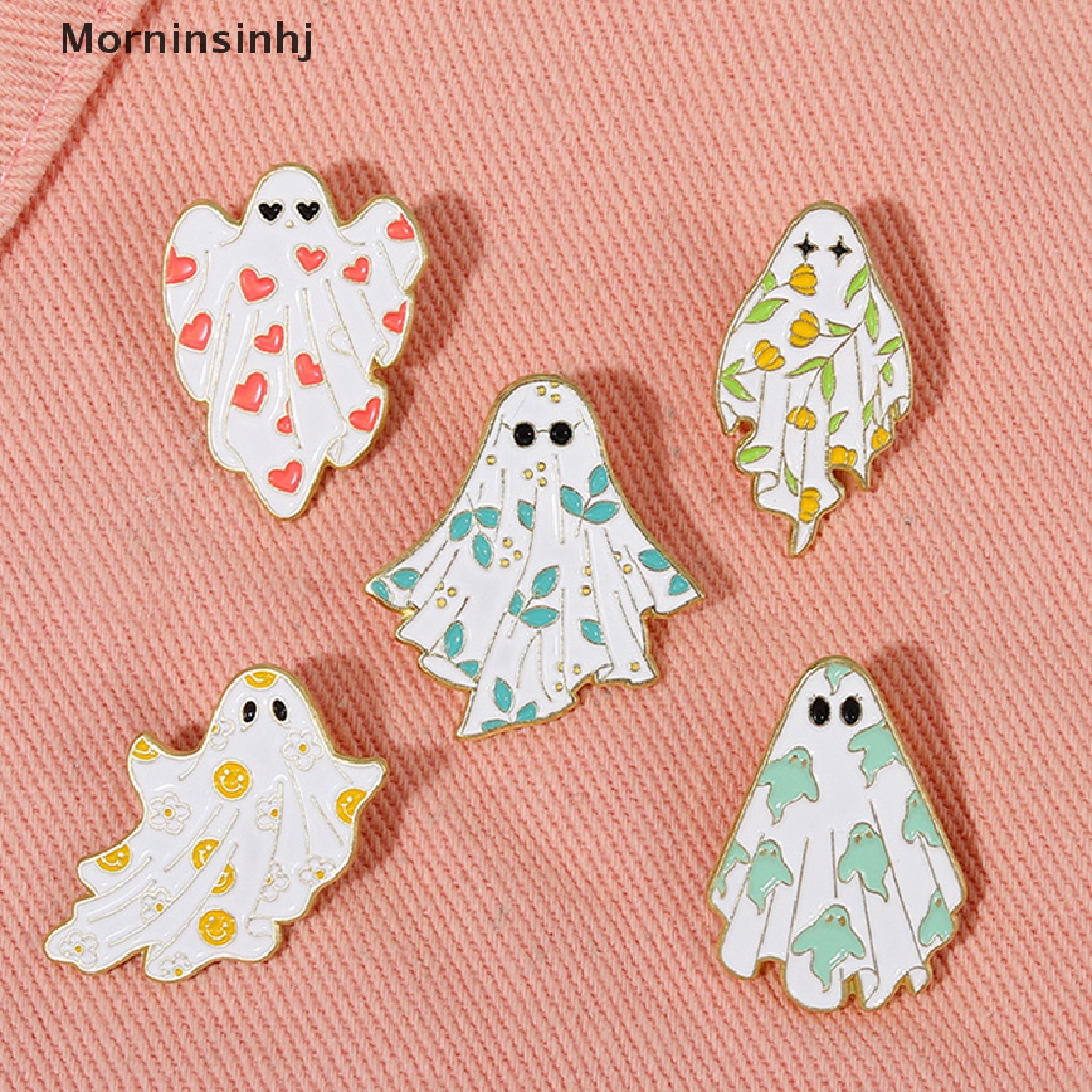 Mornin Enamel Pin Halloween Hantu Seram Bros Kerah Lencana Ransel Pakaian Pin Kartun Lucu Perhiasan Hadiah Untuk Anak-Anak Teman id