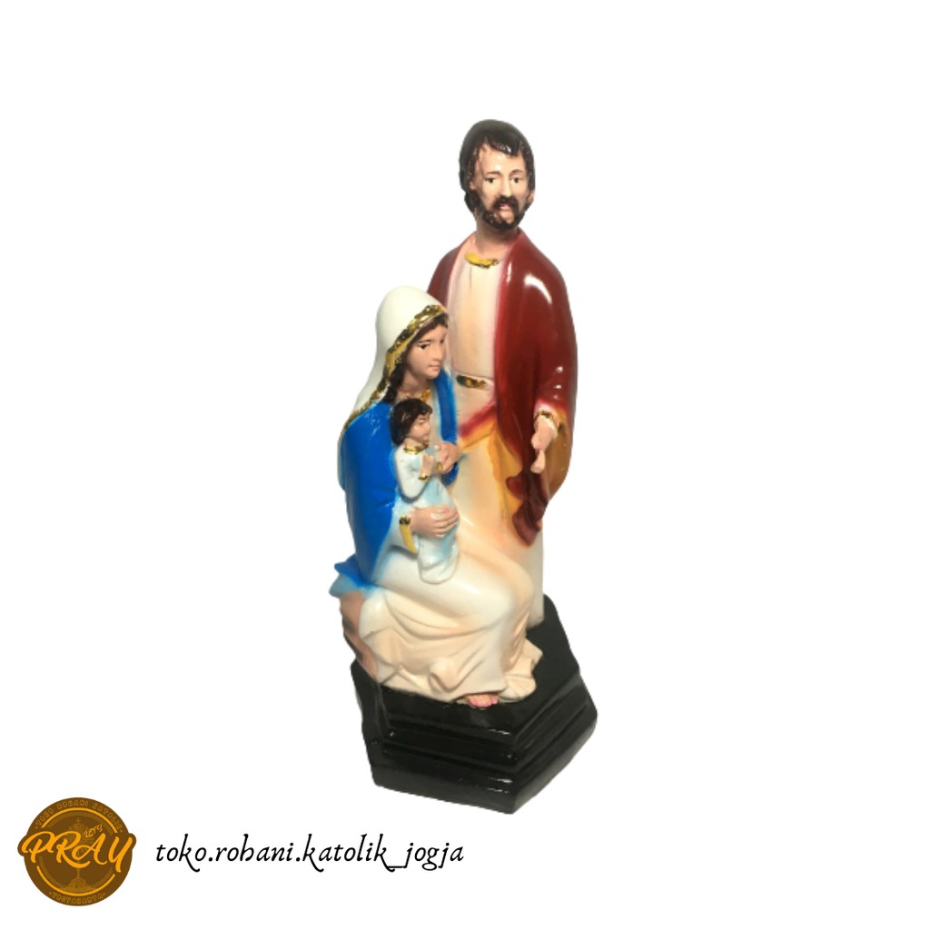 PATUNG KELUARGA KUDUS 25 CM / PATUNG YESUS MARIA YOSEP / PATUNG KATOLIK / PATUNG BUNDA MARIA