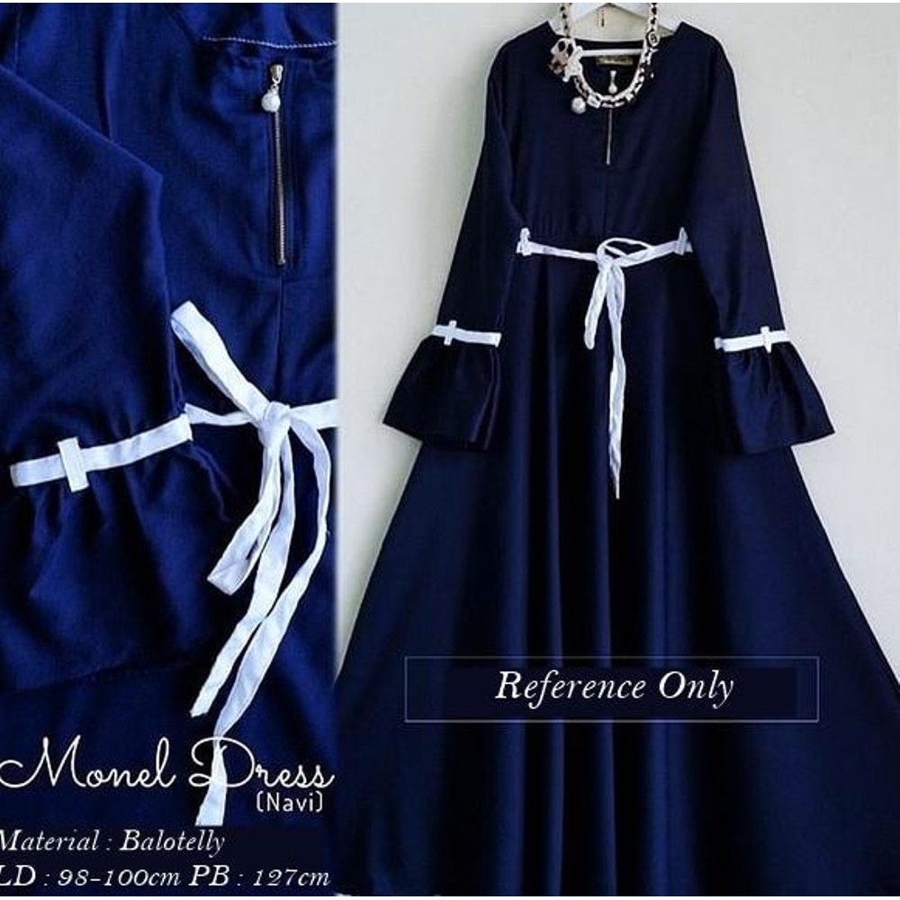 Terbaru  Big Sale Monel Dress Balotelly Navy Terbaru  Diskon
