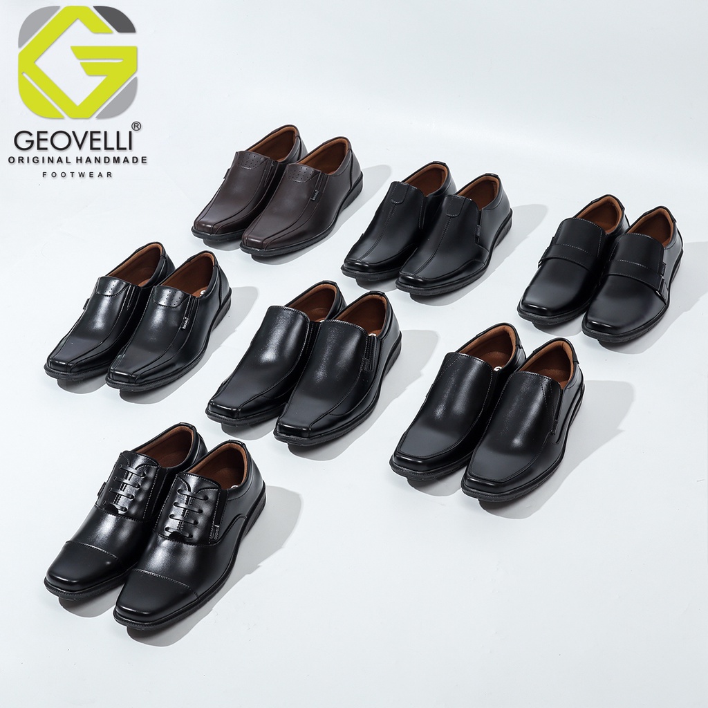 BIG SIZE 39-45 | Sepatu Pantofel Pria Hitam Kulit Asli Sintetis Kualitas Premium Sepatu Formal Kerja Kantor